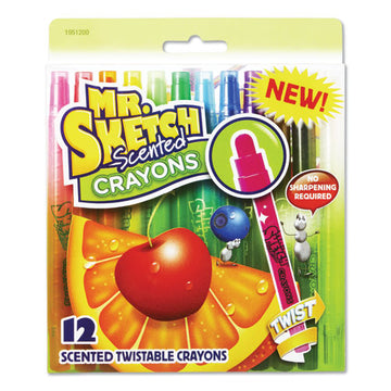 Mr. Sketch® Scented Crayons, Assorted, 12-pack freeshipping - TVN Wholesale